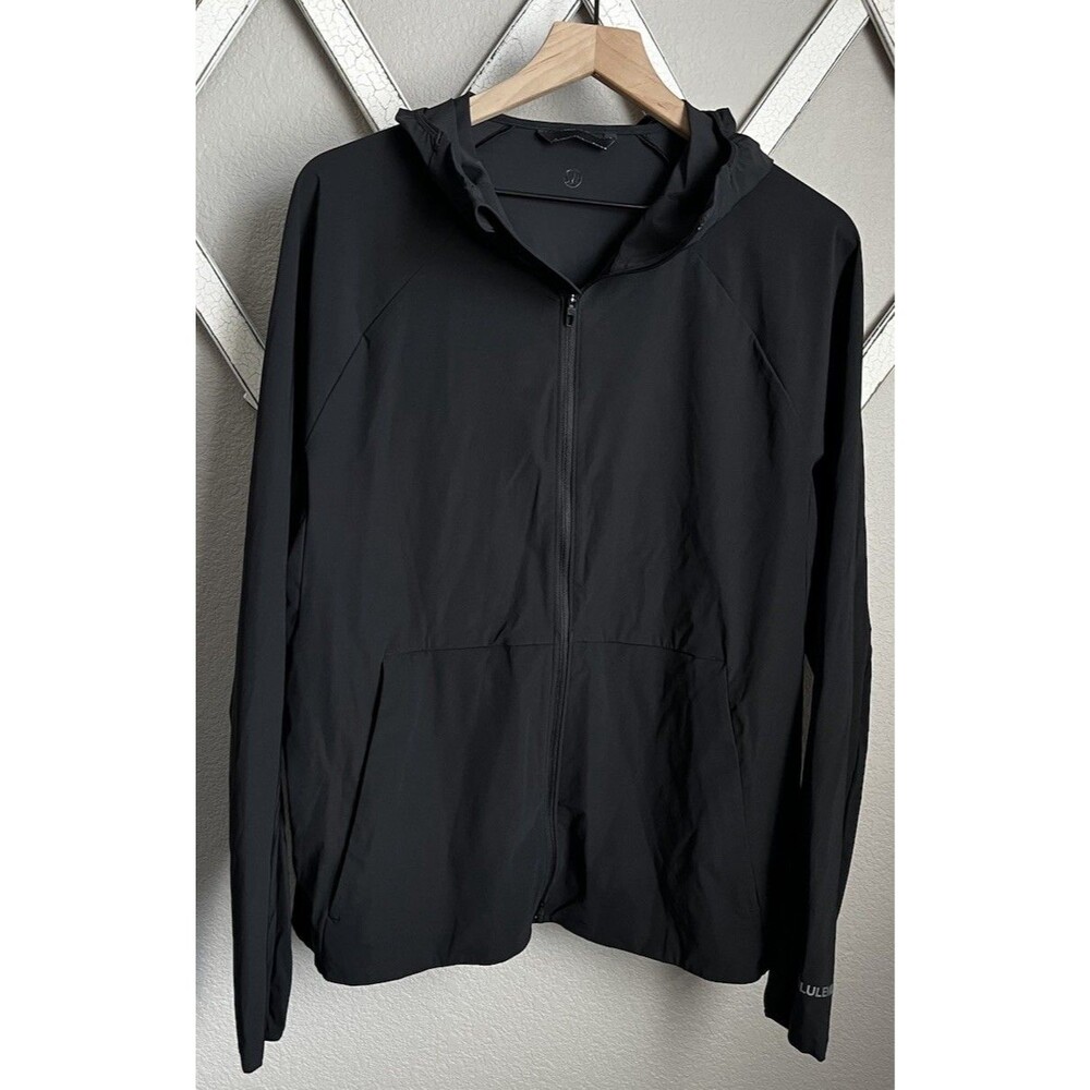 Lululemon Pace Breaker Men's L Full Zip Hooded Jacket LM4APWS - Black